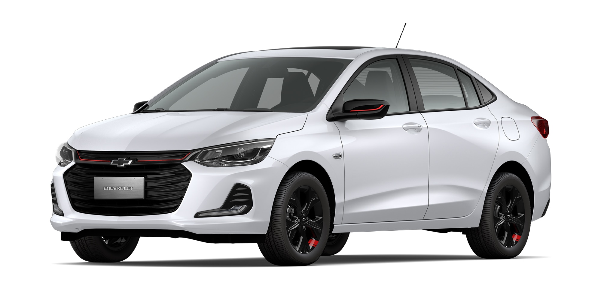Chevrolet Onix 2025, sedán deportivo en color blanco