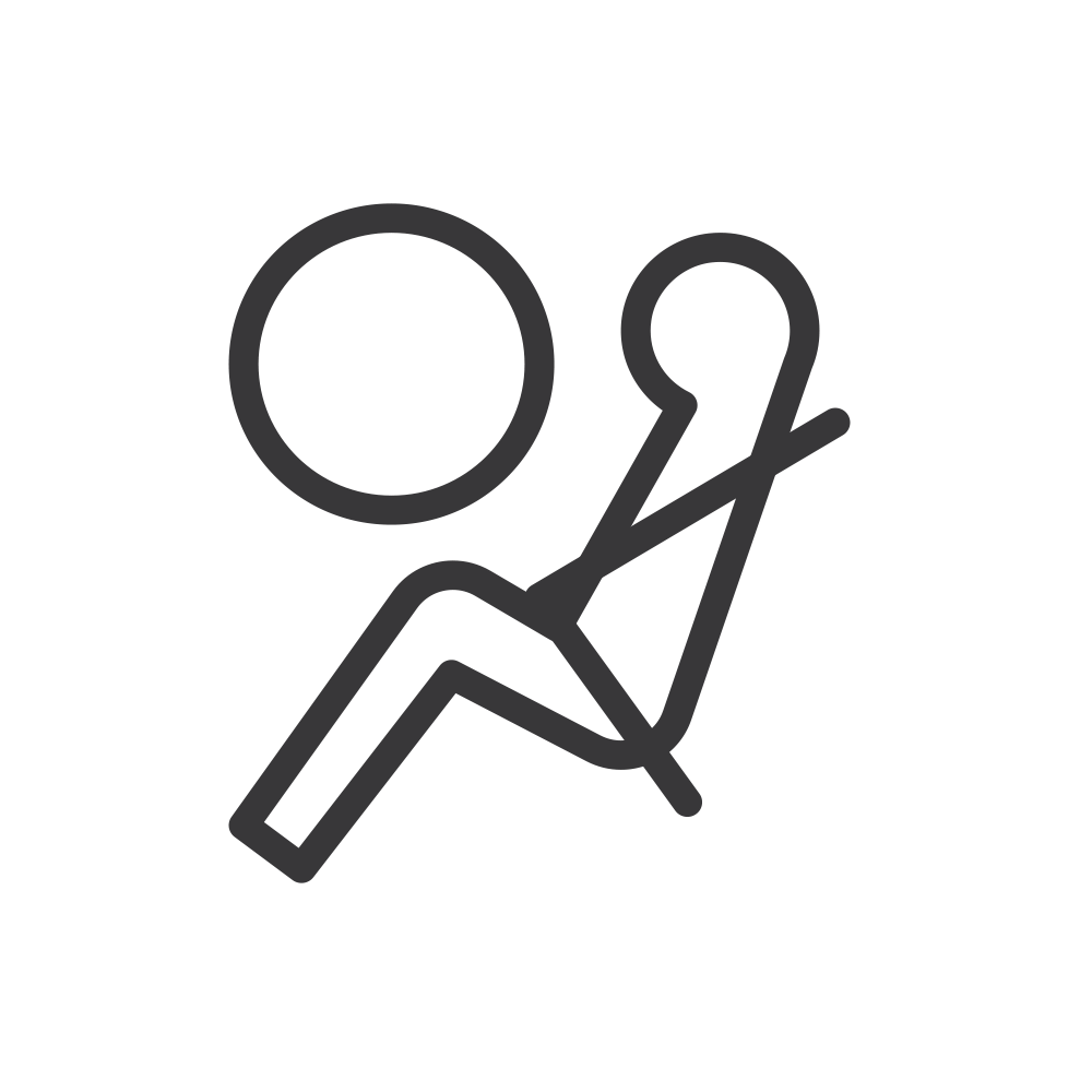 Íconos de seguridad para Onix 2025: 6 bolsas de aire, frenos de disco delantero; así como sistema de anclaje ISOFIX